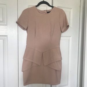 BCBG Maxazria Blush Peplum Dress